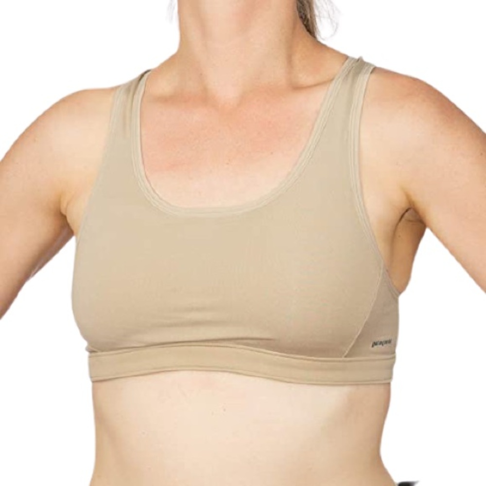 patagonia capilene sports bra in nude